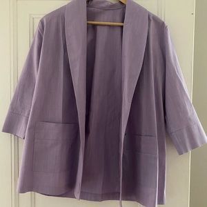 Lavender linen suit